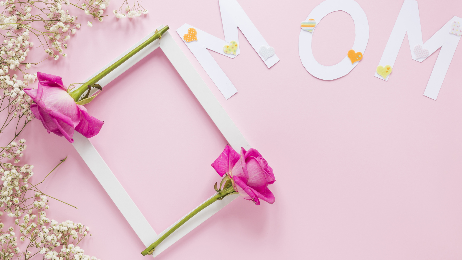 Шаблон поздравительной открытки для мамы на 8 марта