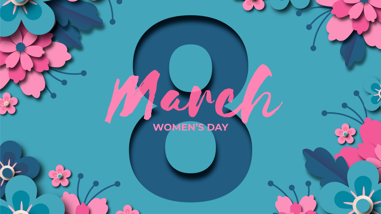 Открытка на международный женский день 8 марта