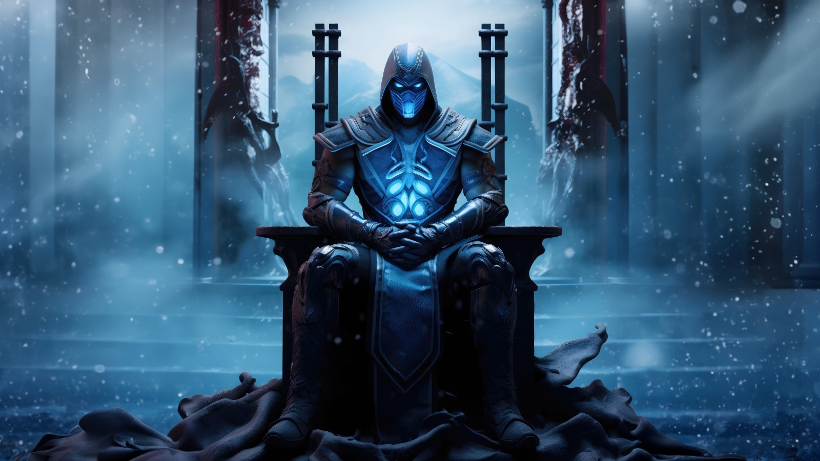 Мастер Саб-Зиро сидит на троне