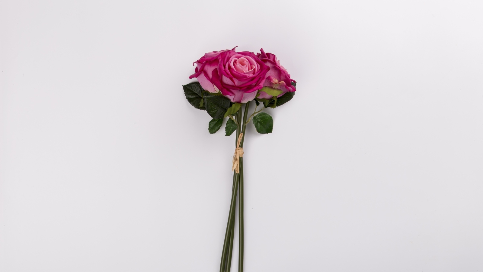 Три розы на сером фоне