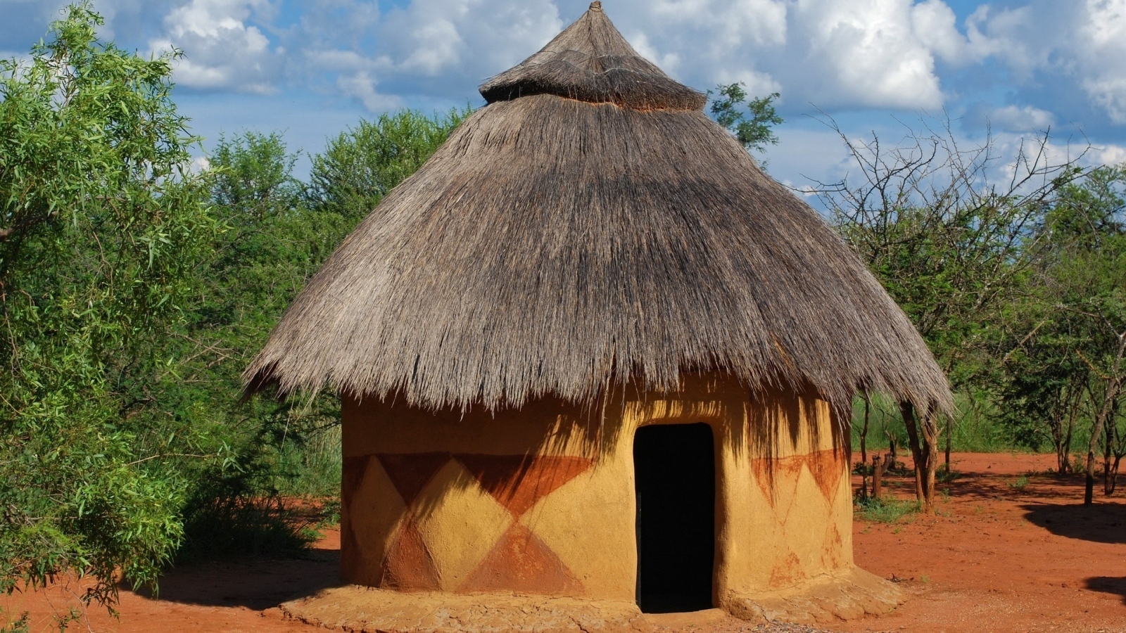 Хижина из глины, Африка