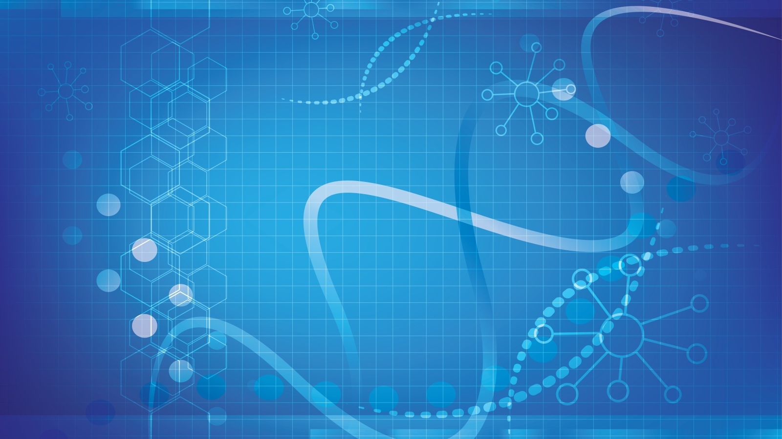Спираль ДНК с бактериями на голубом фоне