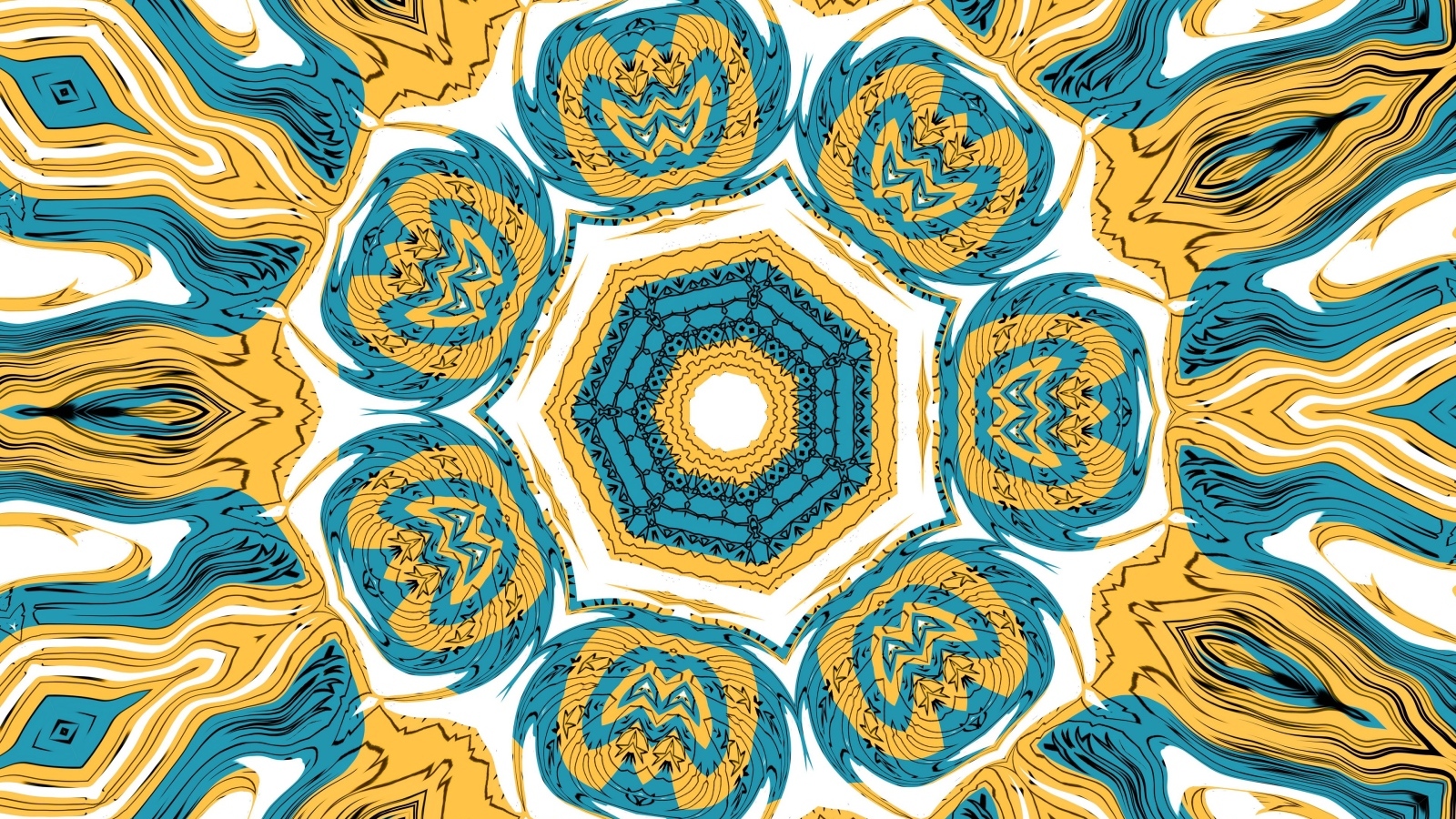 Желто-голубой абстрактный узор 