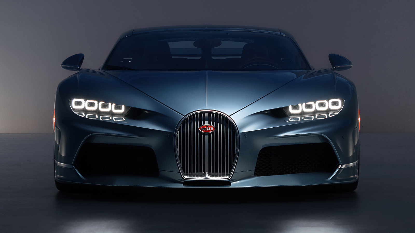 Стильный автомобиль Bugatti Chiron Super Sport 57 One Of One вид спереди