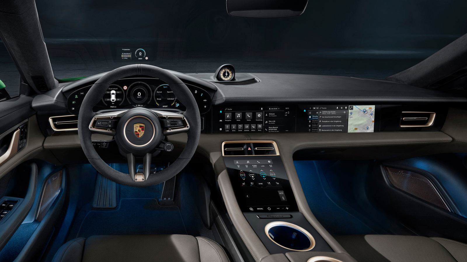 Салон автомобиля Porsche Taycan