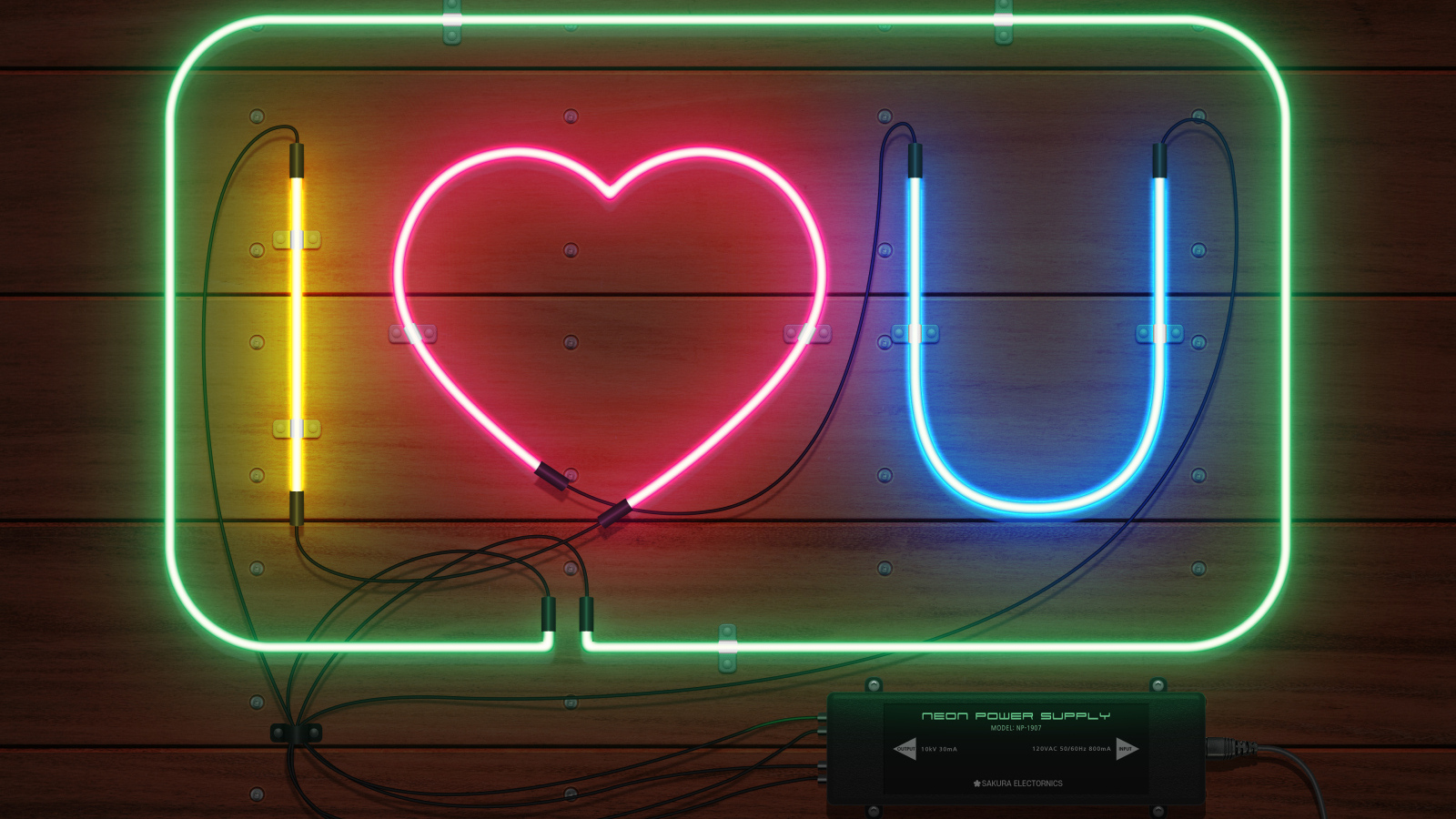 Неоновая вывеска с надписью я тебя люблю