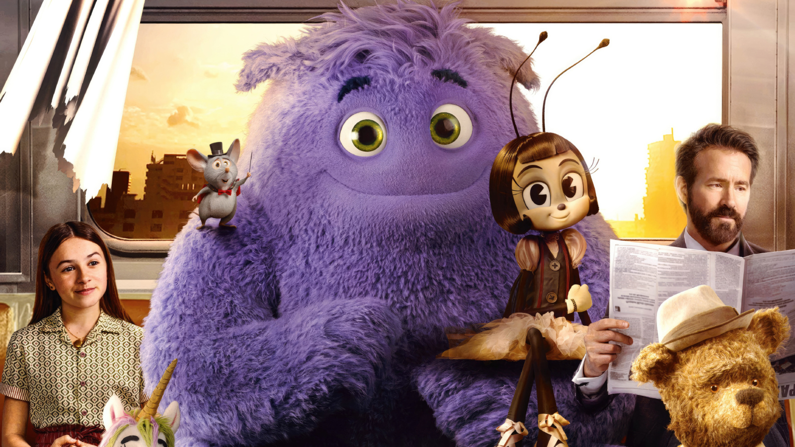 Яркий постер новой комедии Воображаемые друзья (IF), 2024