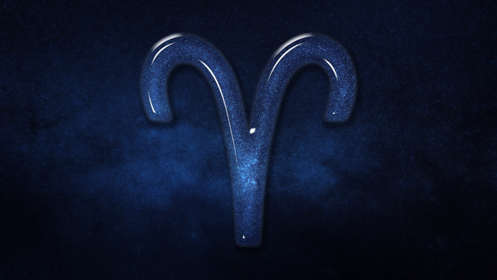 Синий блестящий знак зодиака  Телец