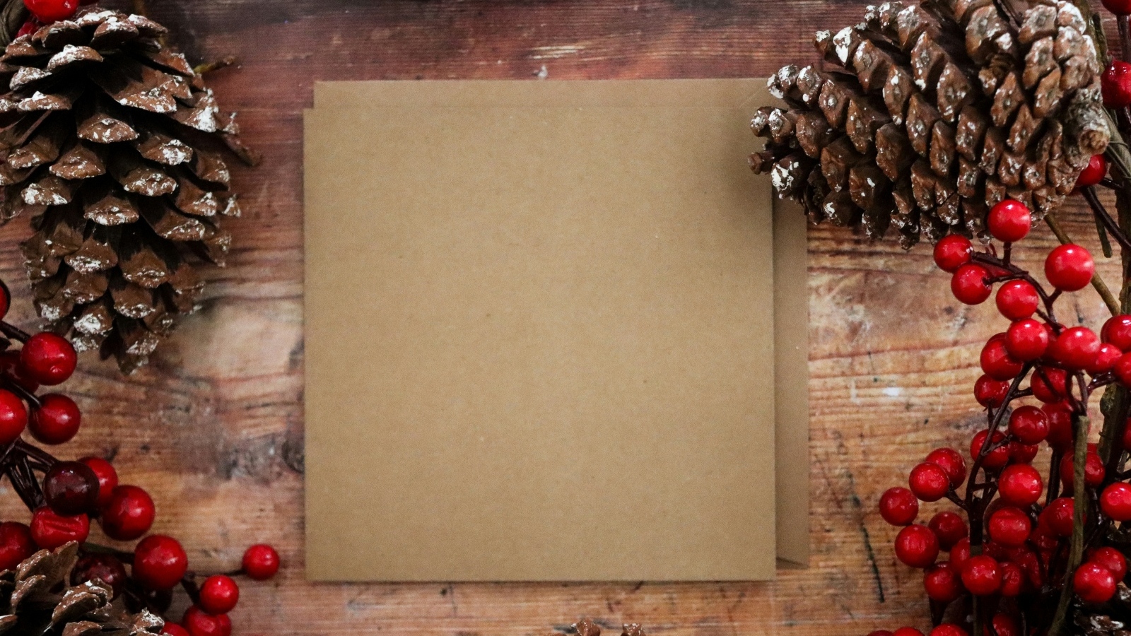 Лист бумаги с шишками и ягодами шаблон открытки