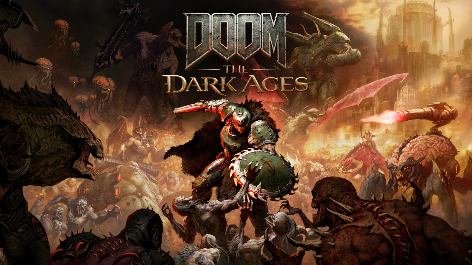 Постер новой компьютерной игры Doom: The Dark Ages, 2025