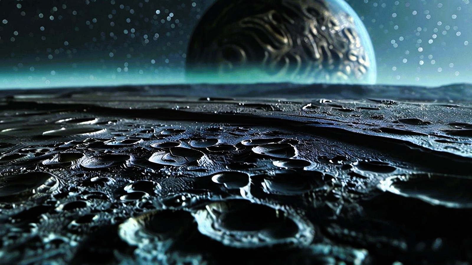 Кратеры на поверхности планеты