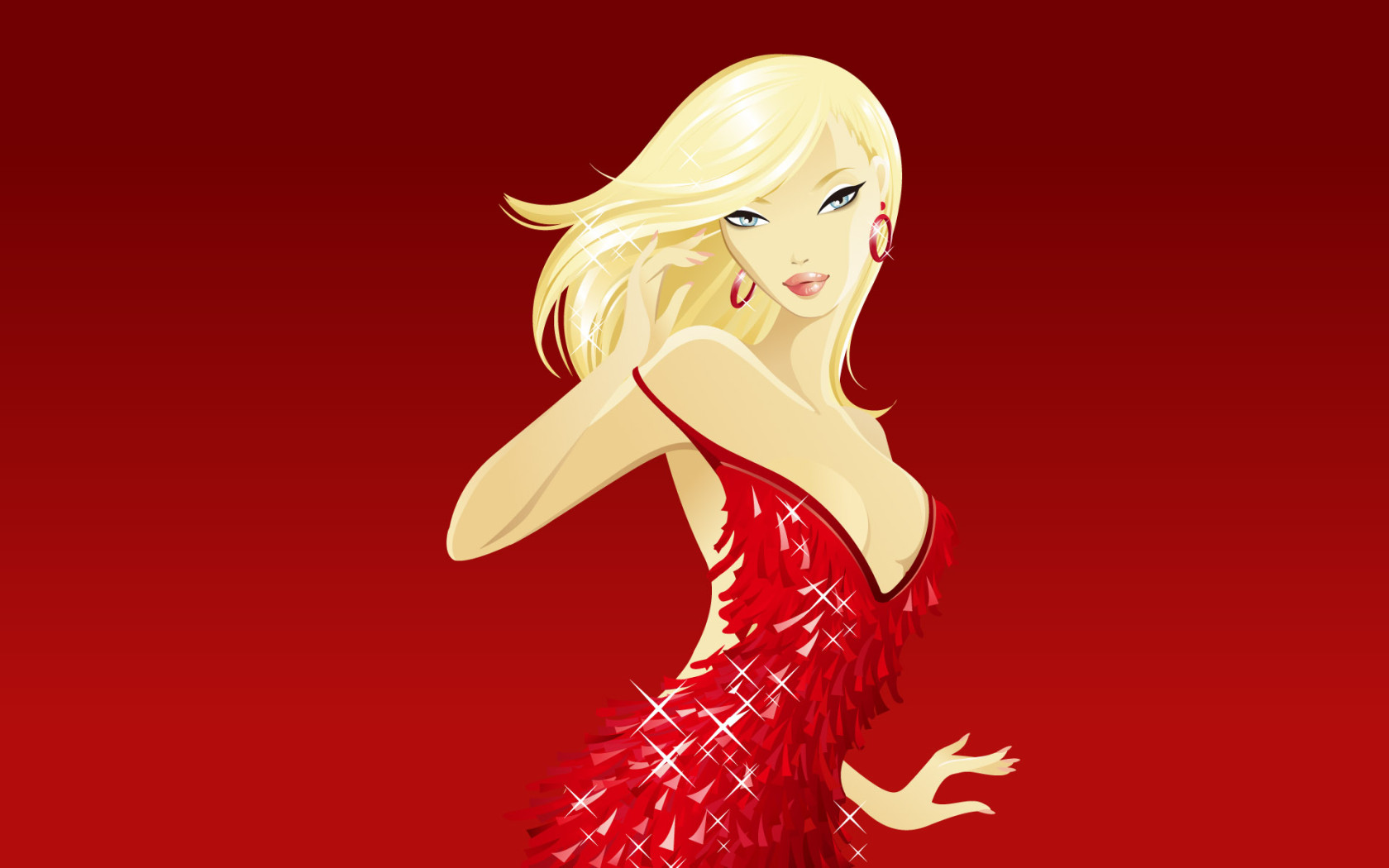 Девченка в красном