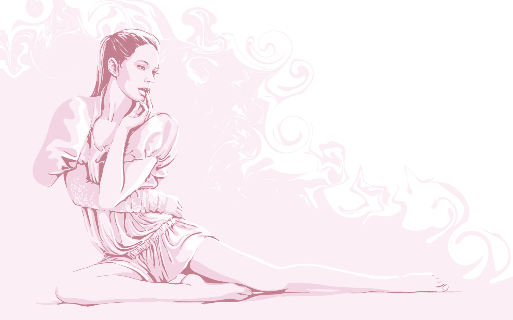 девушка в розовом