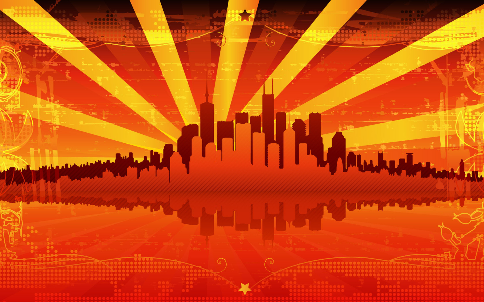 Red vector city