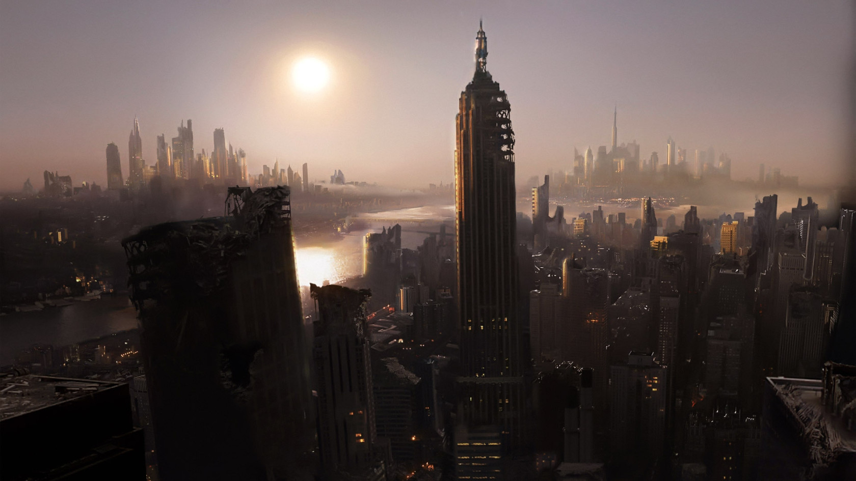 Город после бомбежки