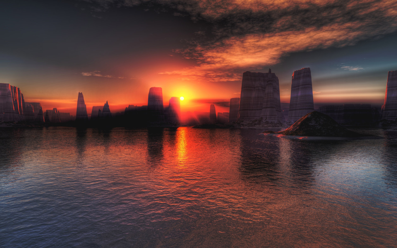 Закат в каньоне