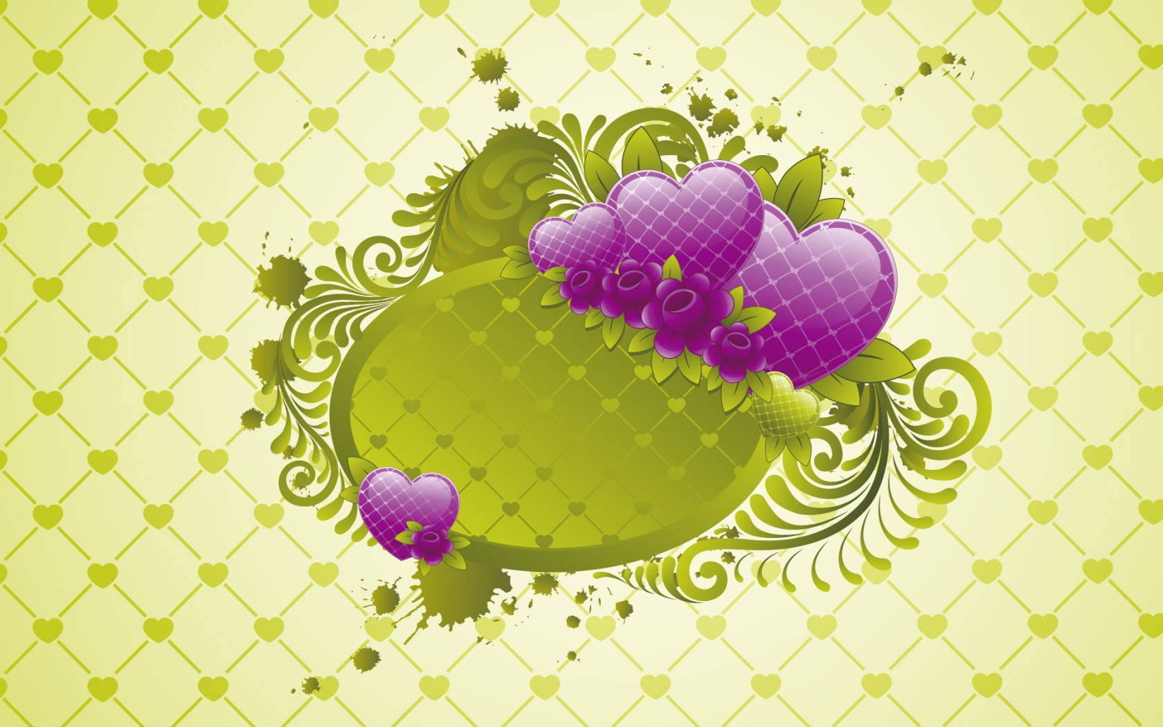 Сердечки в клетку