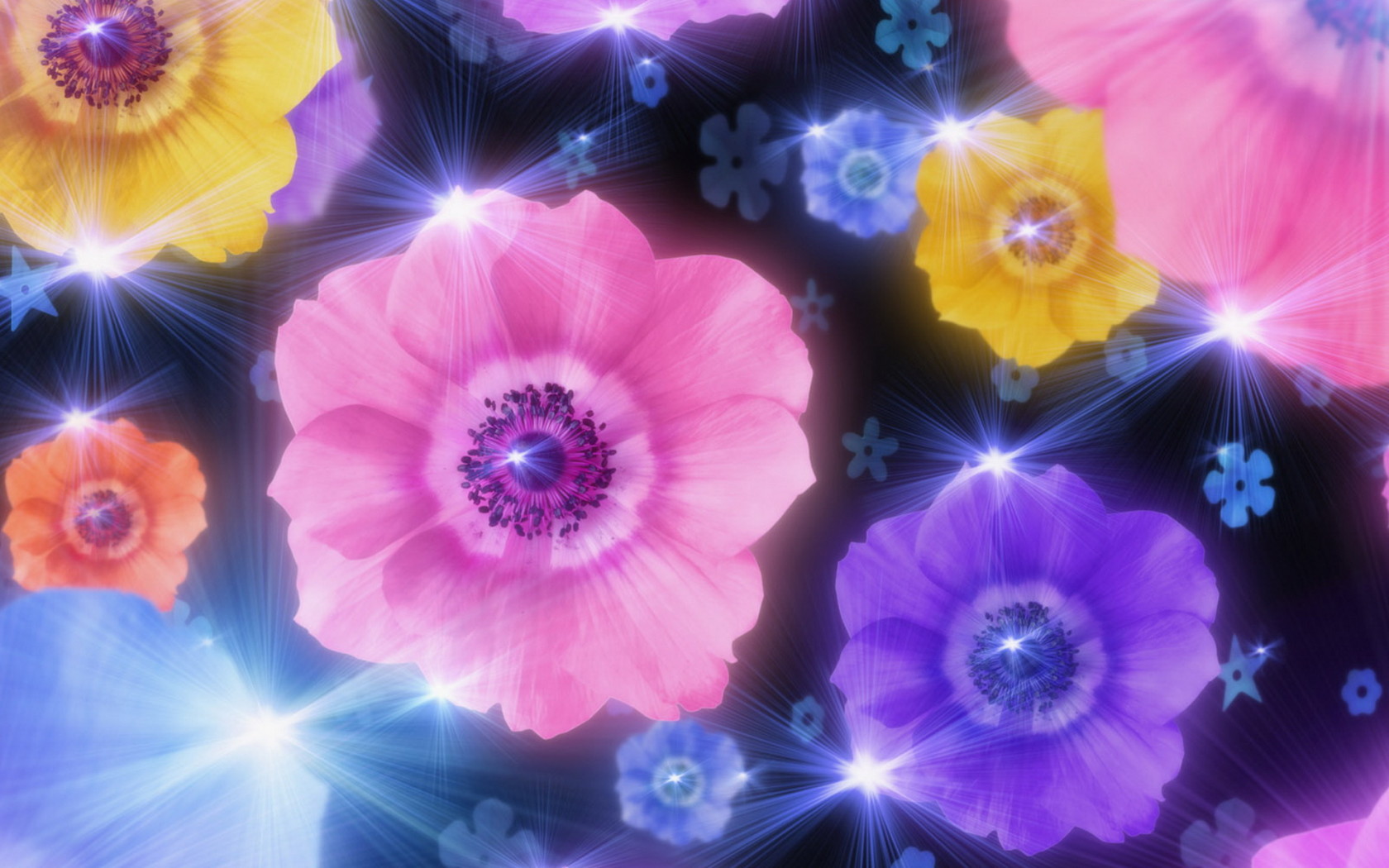 Сверкающие цветки