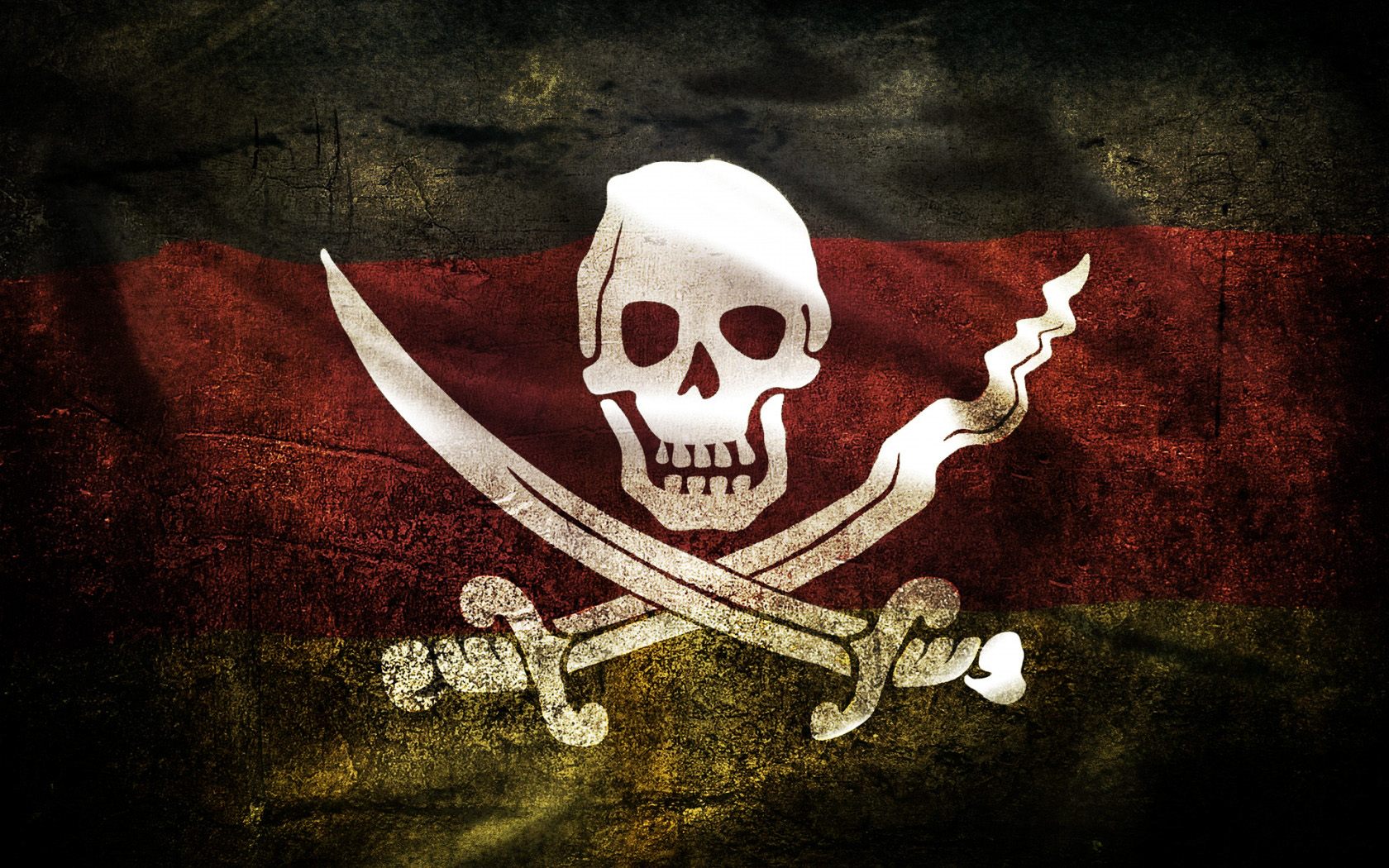 Zastaki.com - Череп и сабли Пиратский флаг