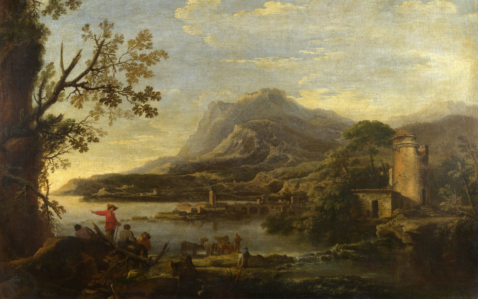 Живопись вид на гору