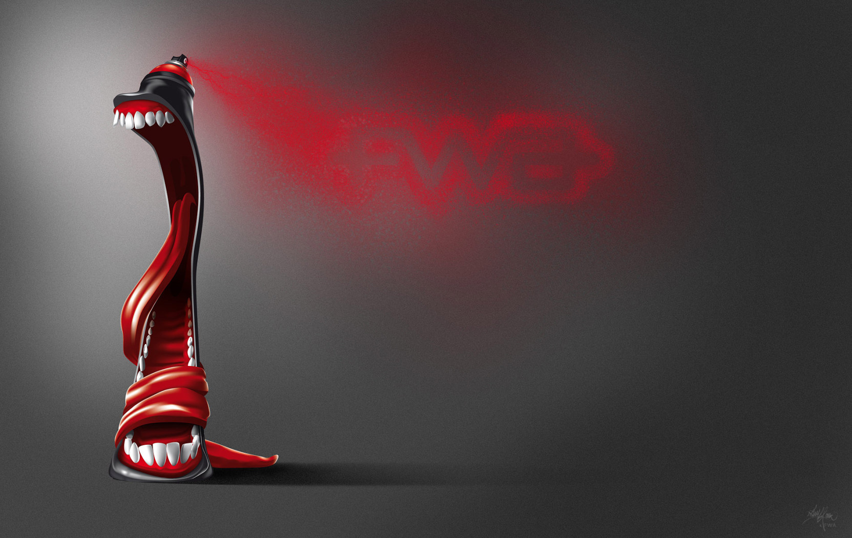 Зубастая краска  Аэрозоль