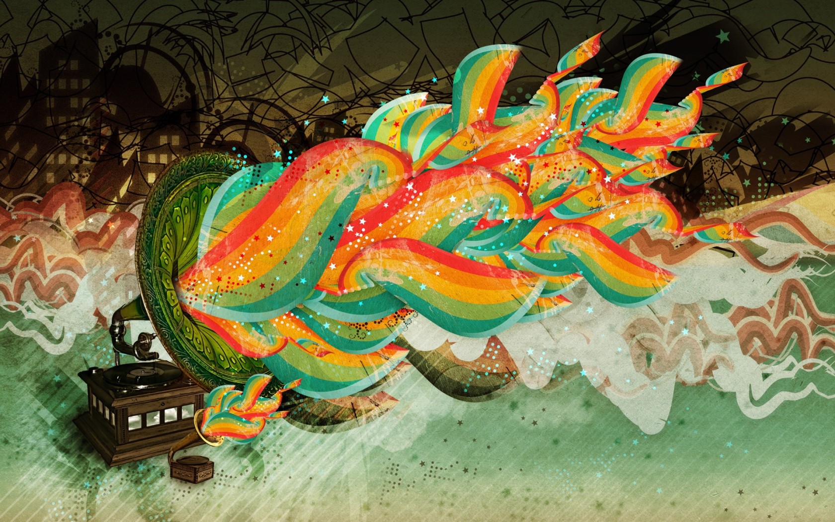 Граммофон пластинка винил