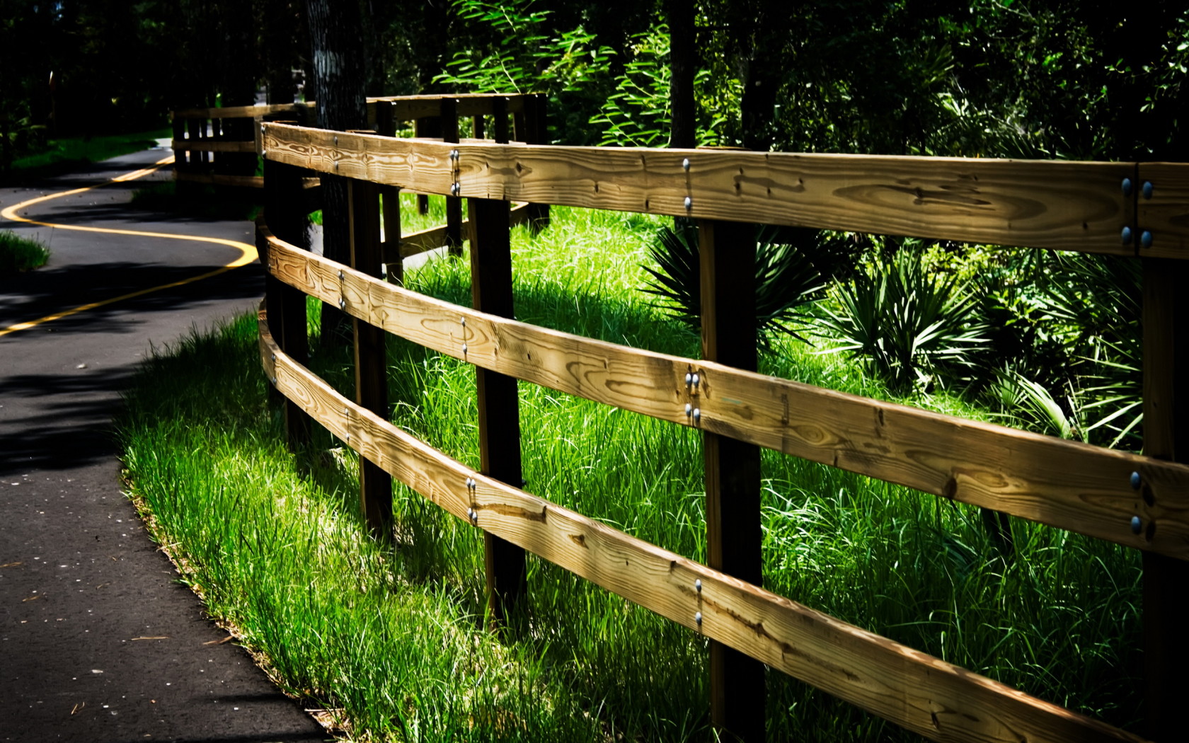 Забор вдоль дороги