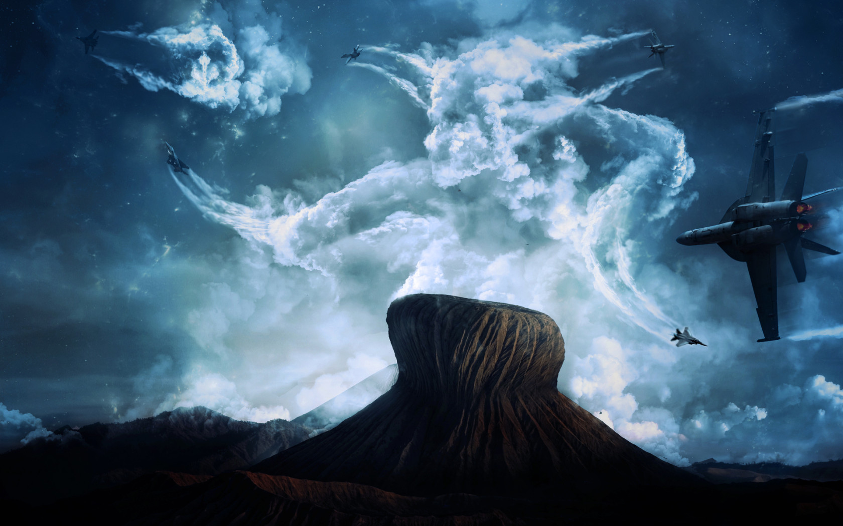 Истребители в небе