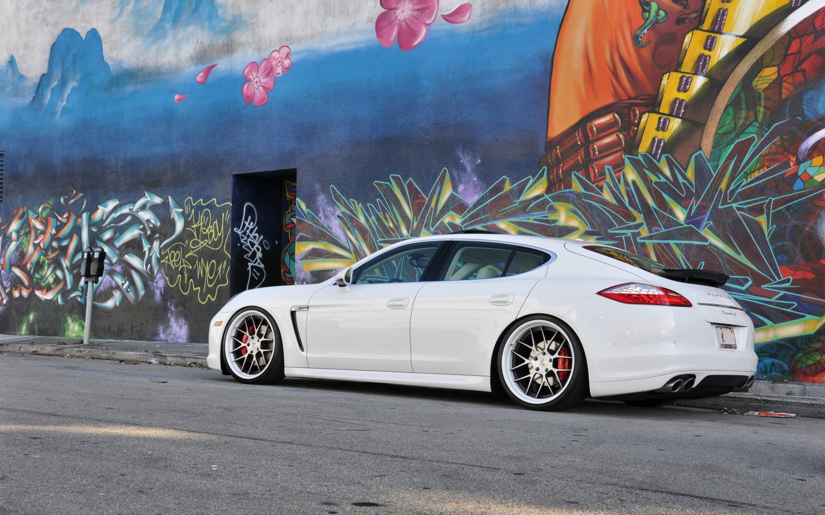 white Porsche Panamera