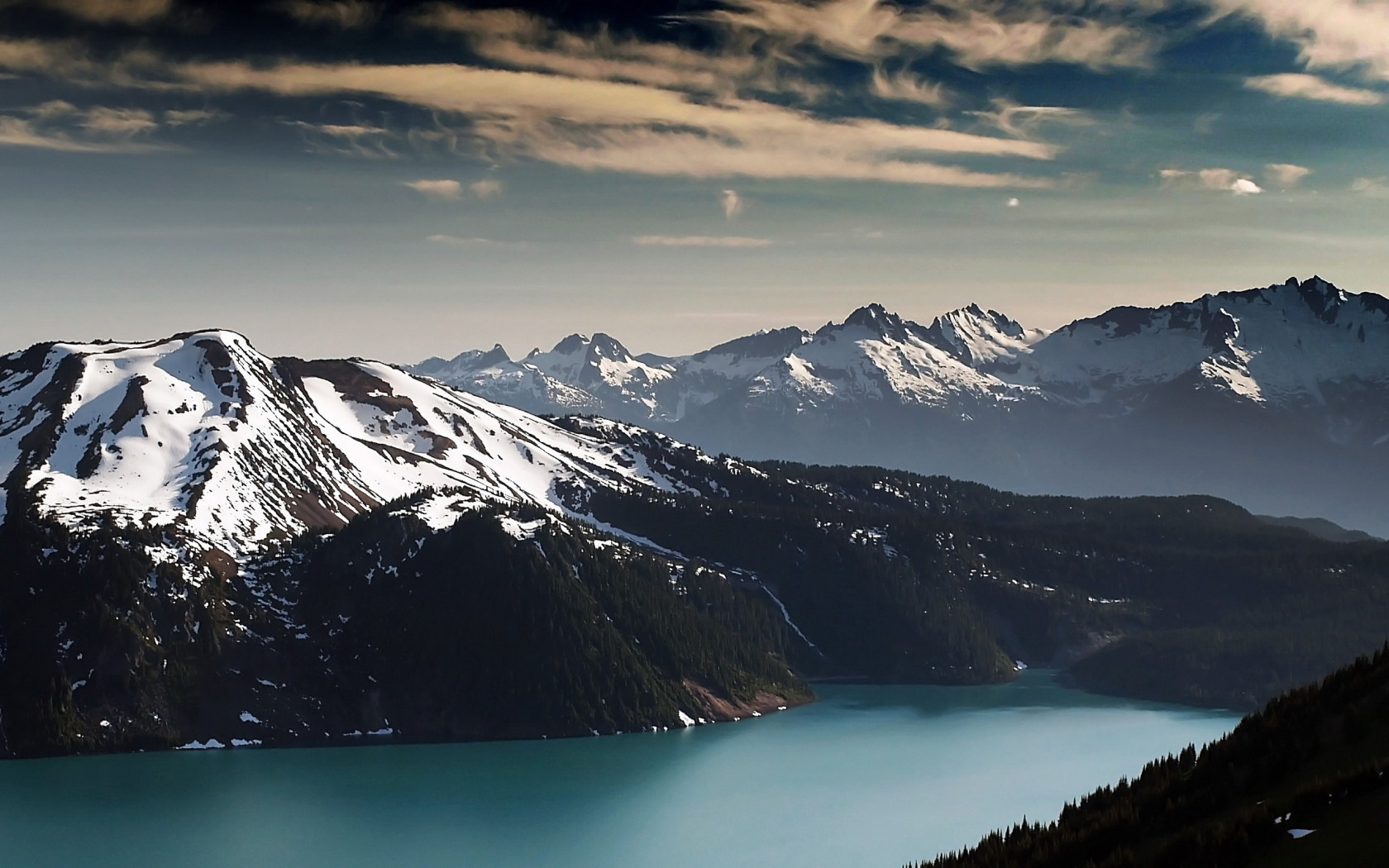 Речка и снежные вершины