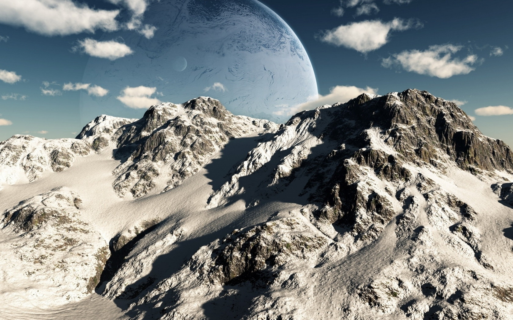 Планета над горами