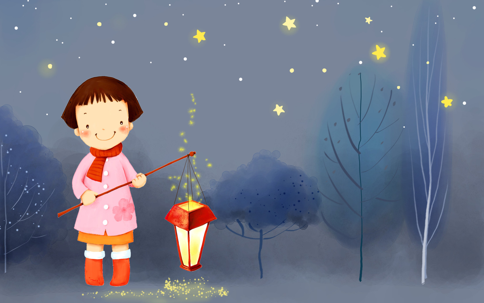 Девочка с фонарем