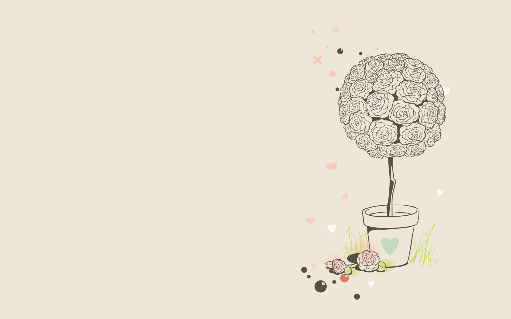 Горшок с розой