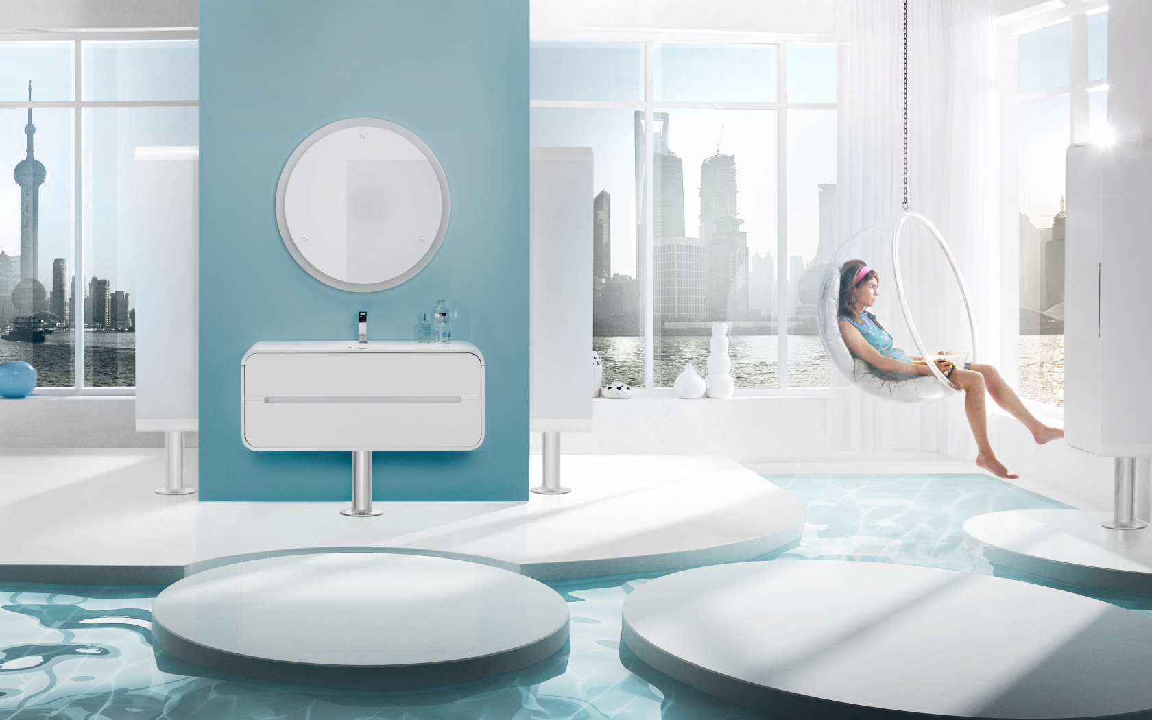 Хай-тек в ванной