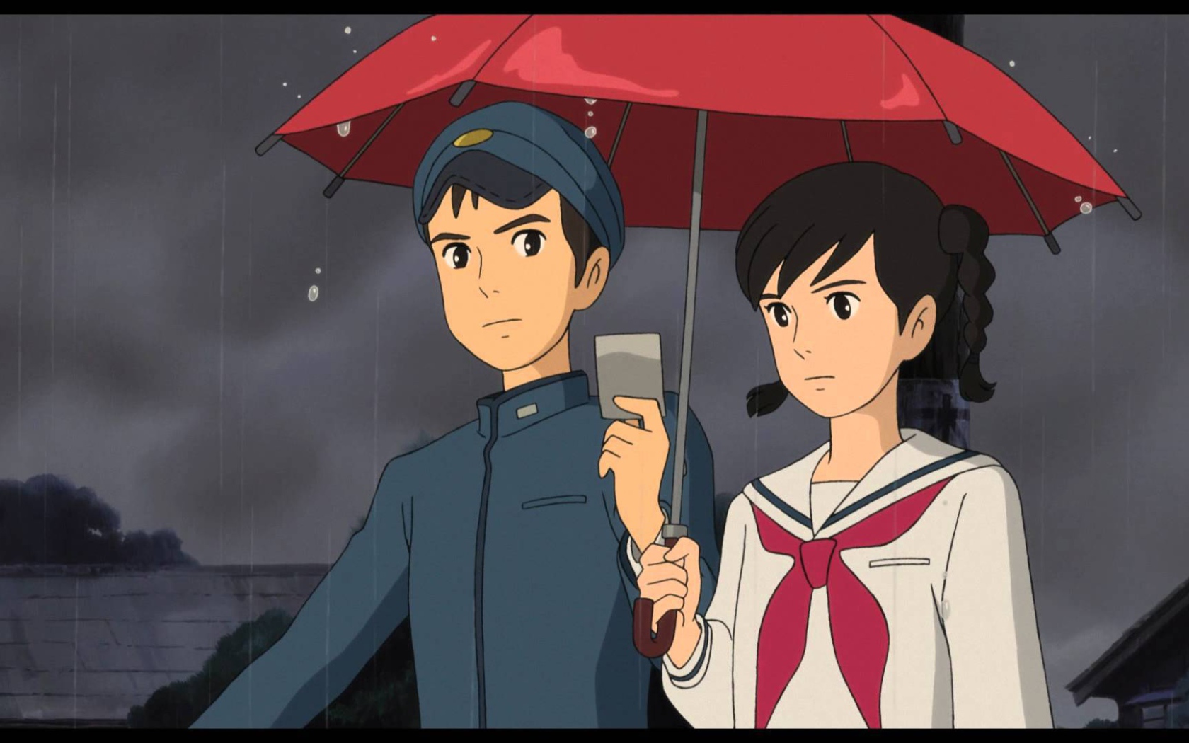 Со склонов Кокурико, парень и девушка под зонтом