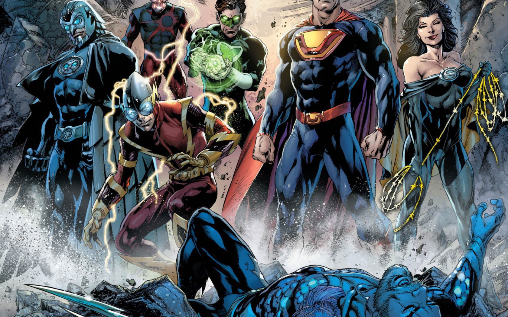 Герои Лиги Справедливости пережил бой