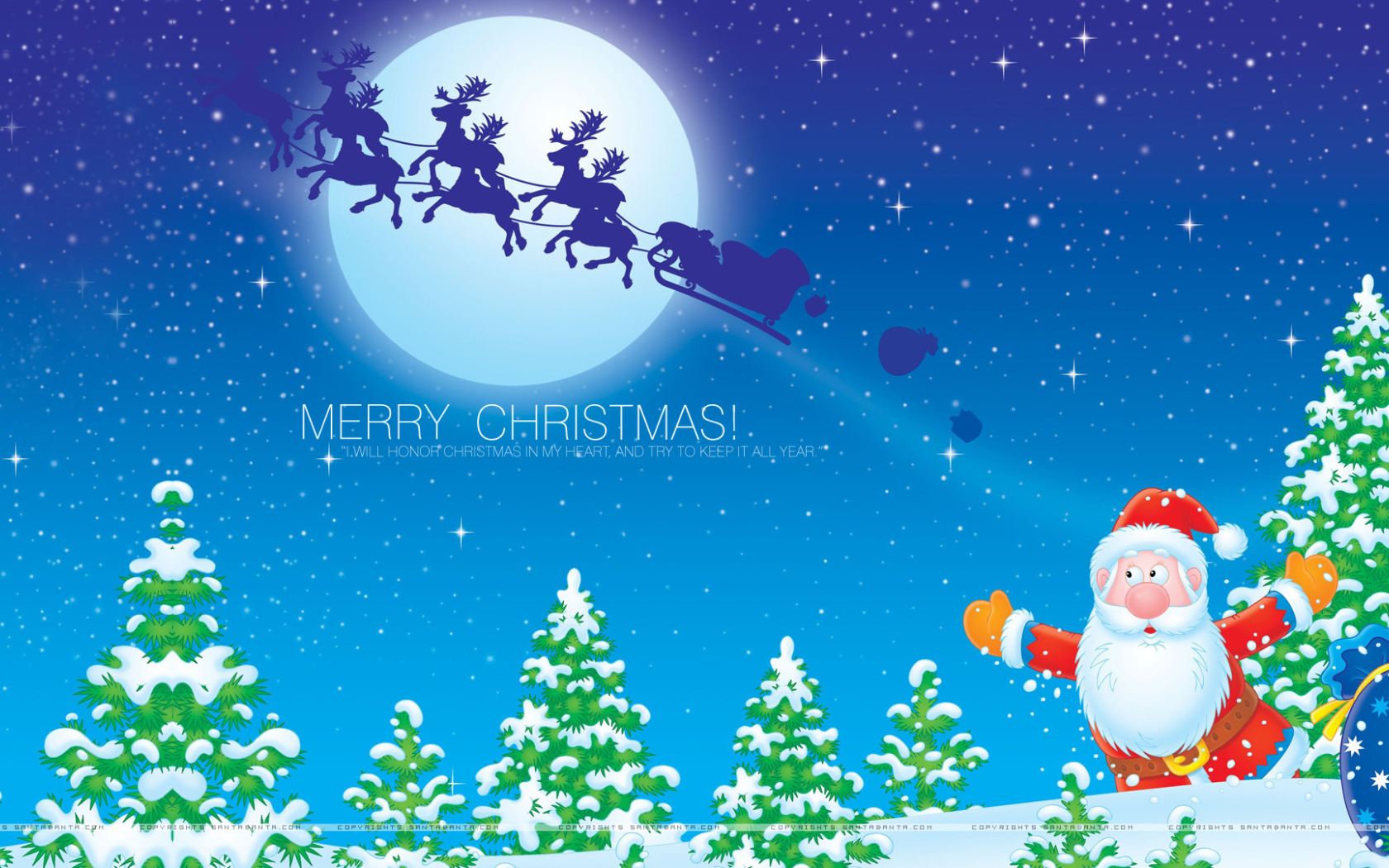 Олени убежали от Деда Мороза на рождество