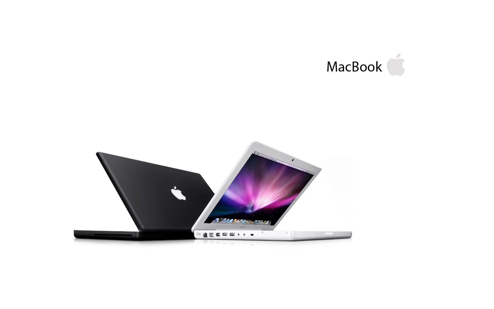Macbook белый и черный