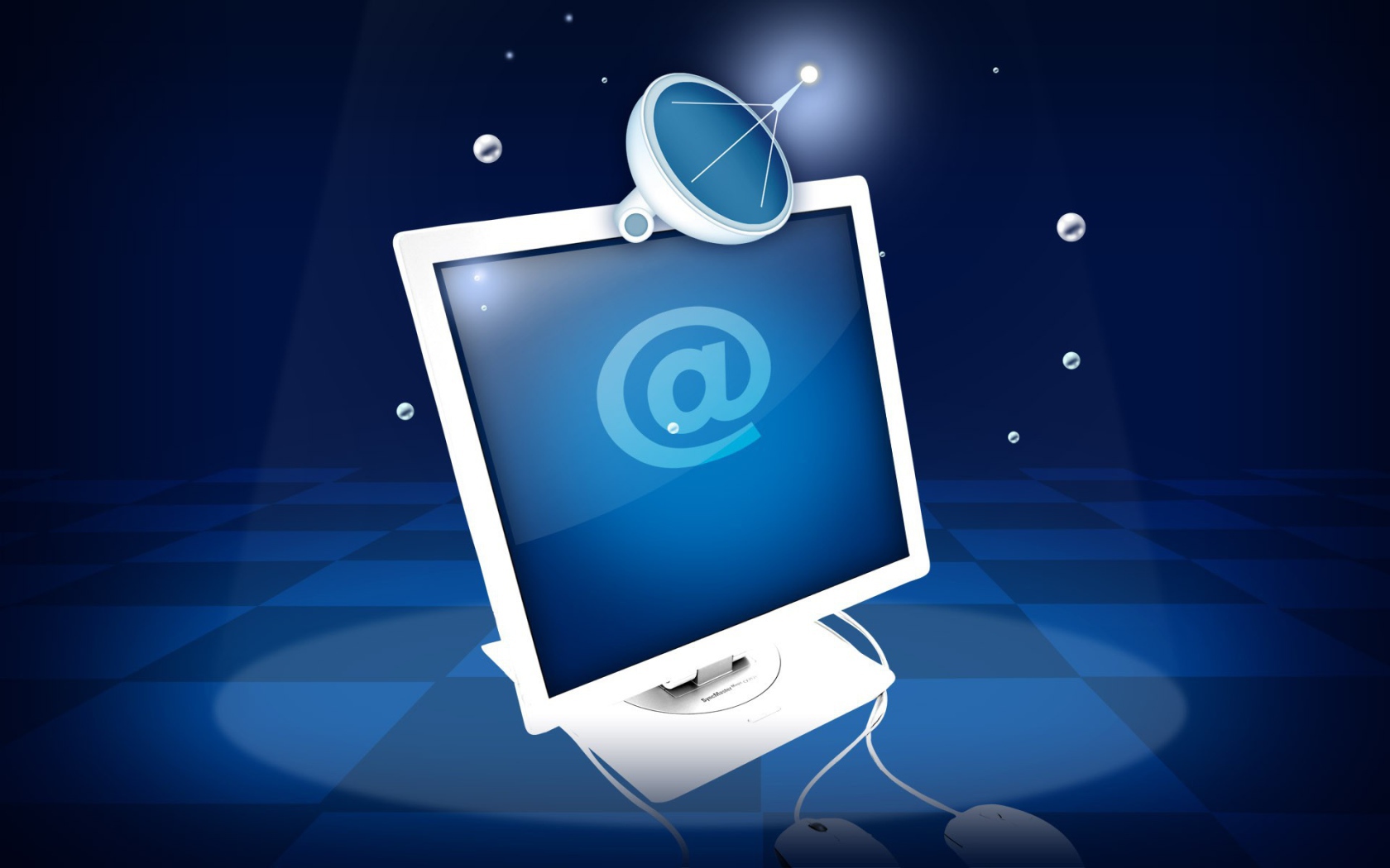 Собака на экране монитора