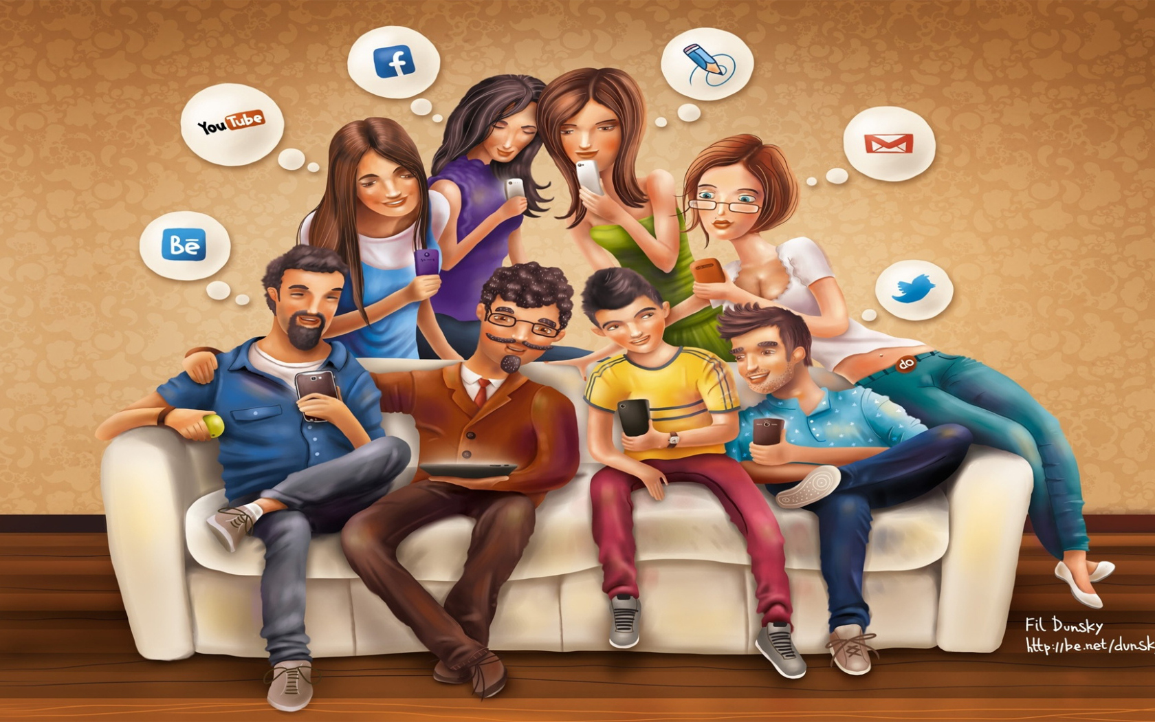 Рисунок на тему Социальные сети