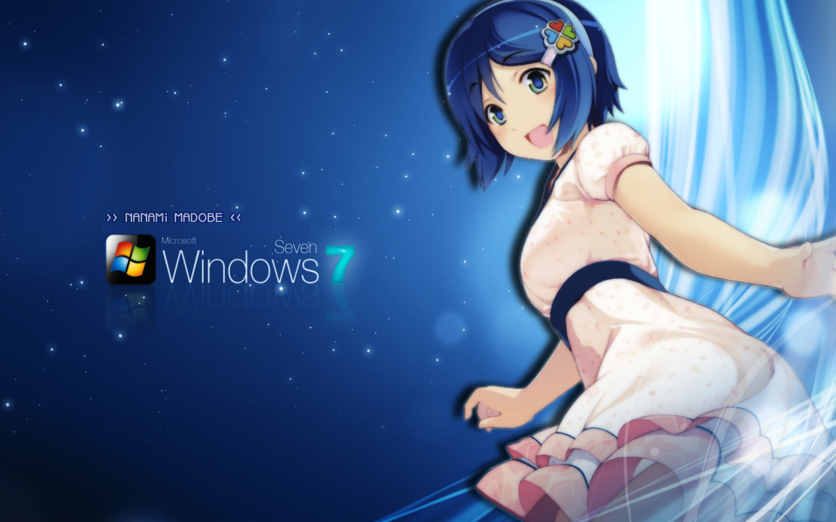 Девочка открывает Windows 7