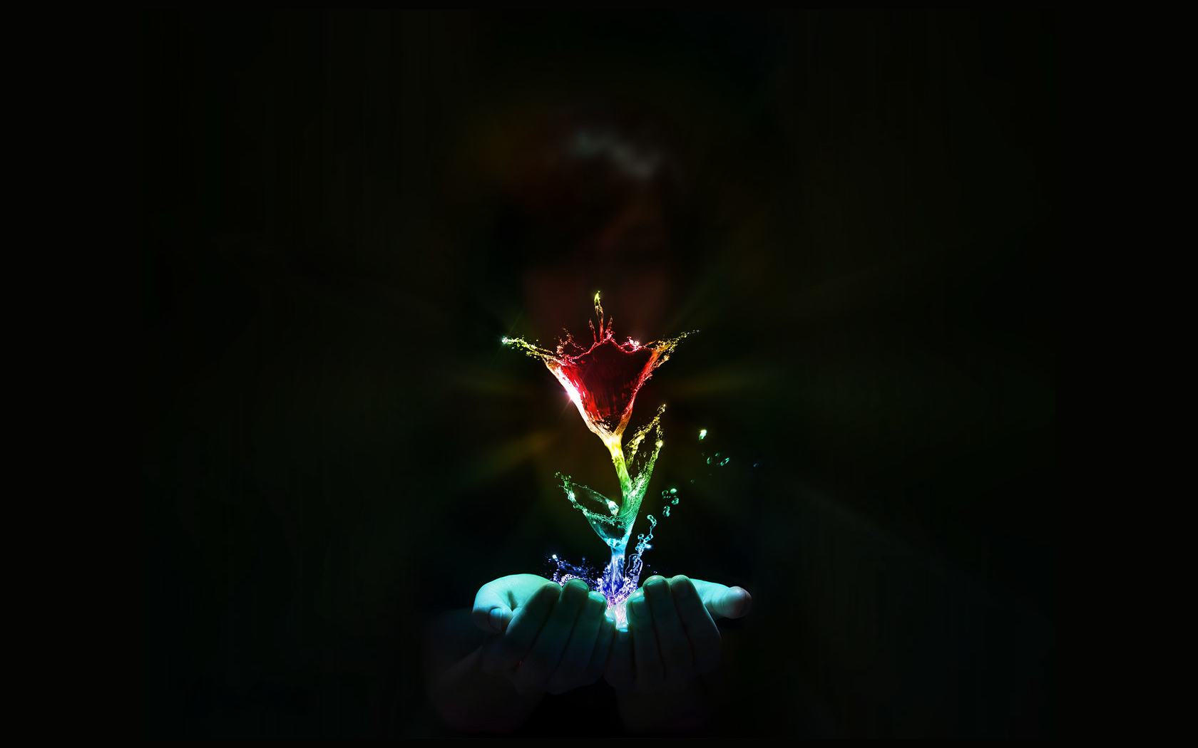 Водяной цветок в руках