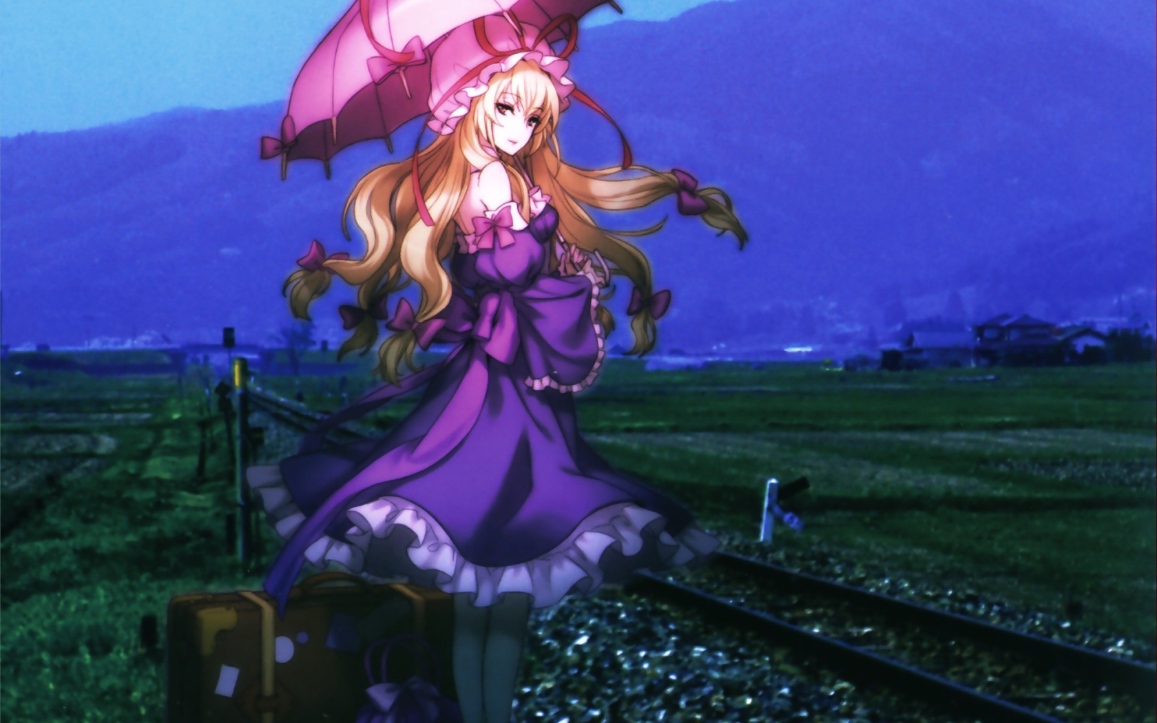 Девушка ждет поезд