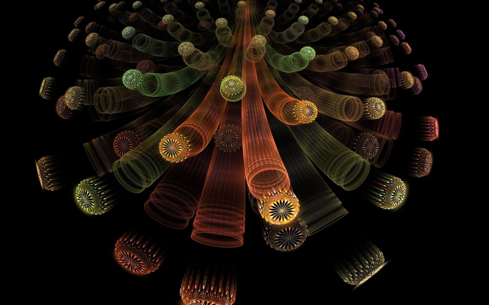 Объемный рисунок из трубок