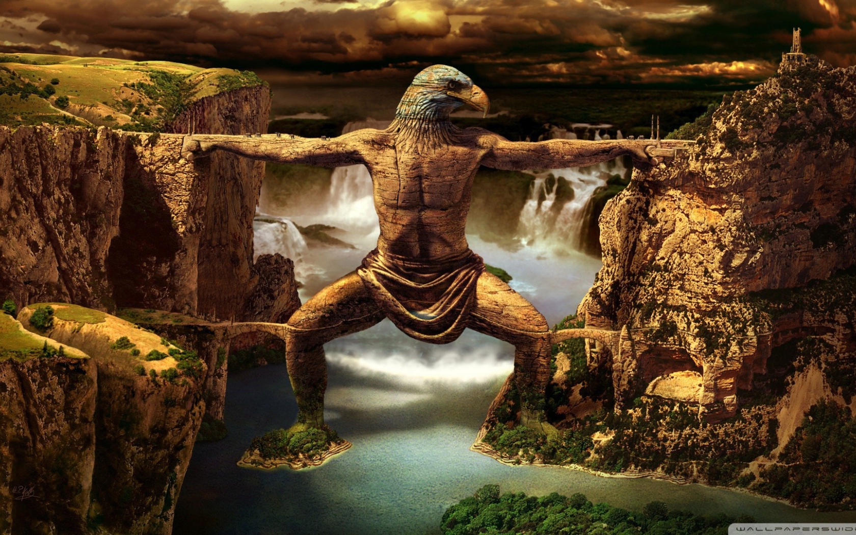 Мост в виде статуи