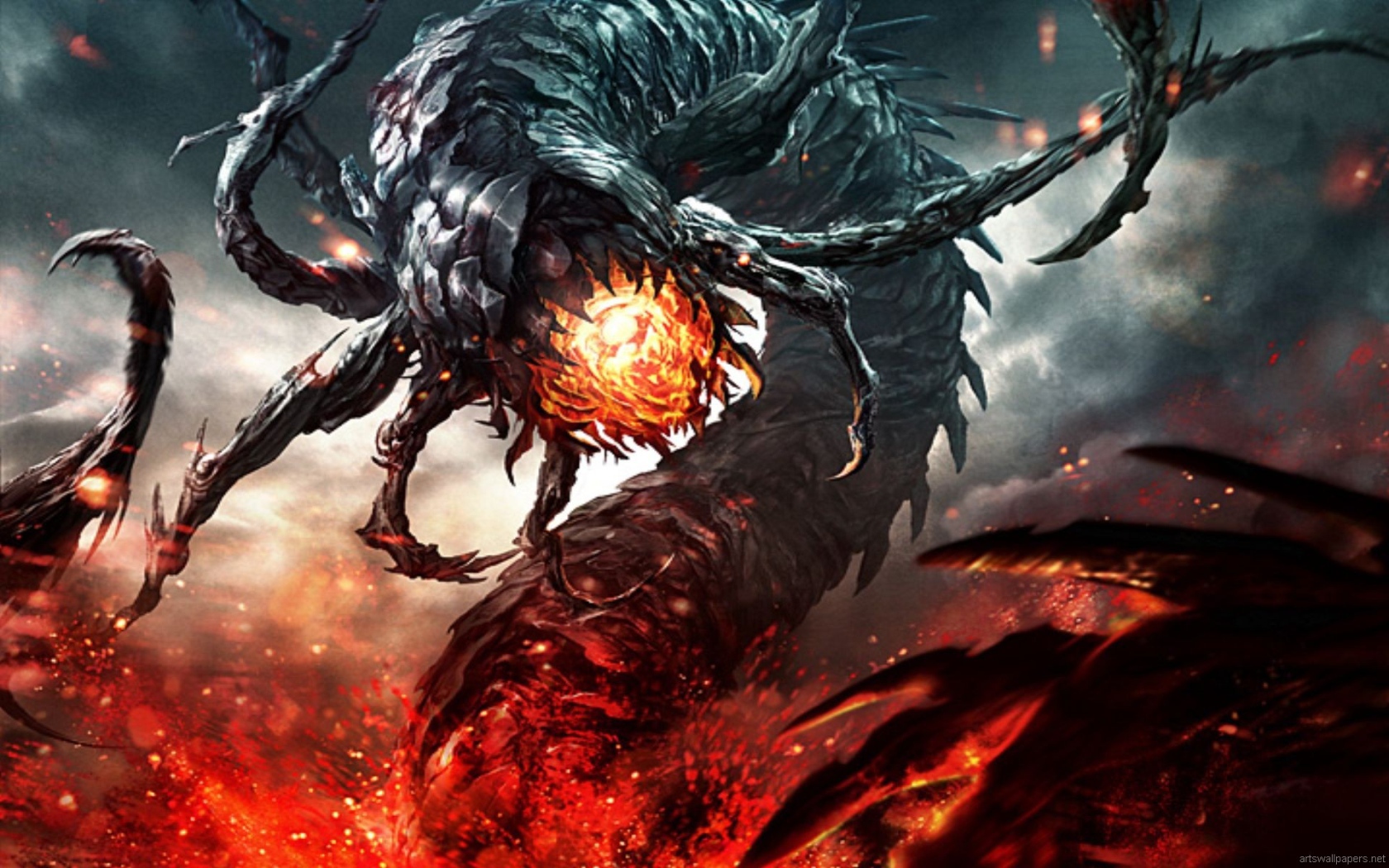 Огненное чудовище