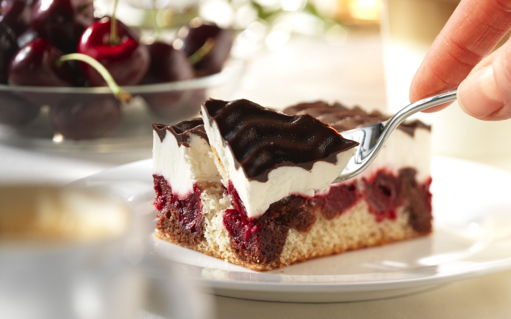 Торт на ложке