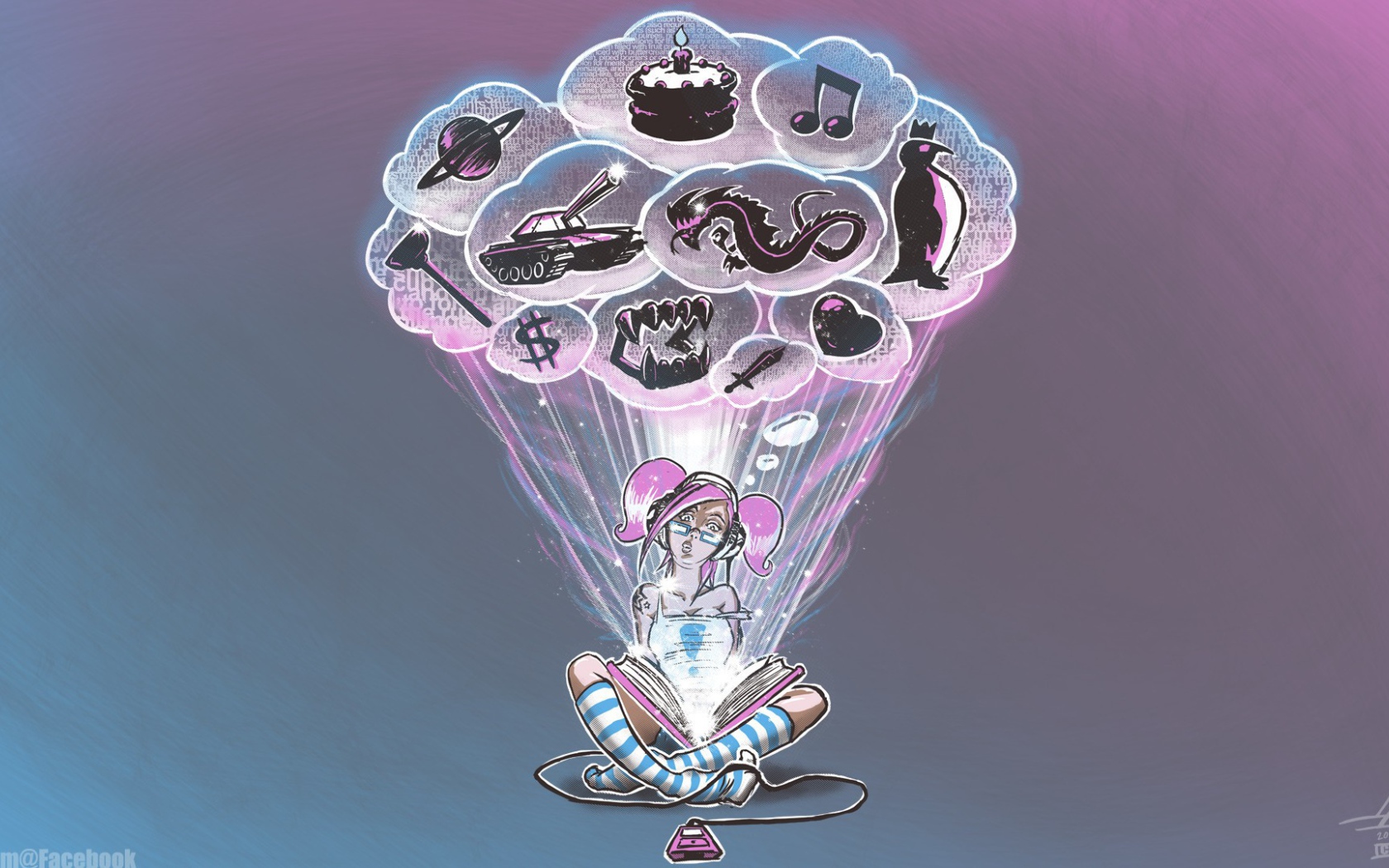 Это все , что у девочки в голове