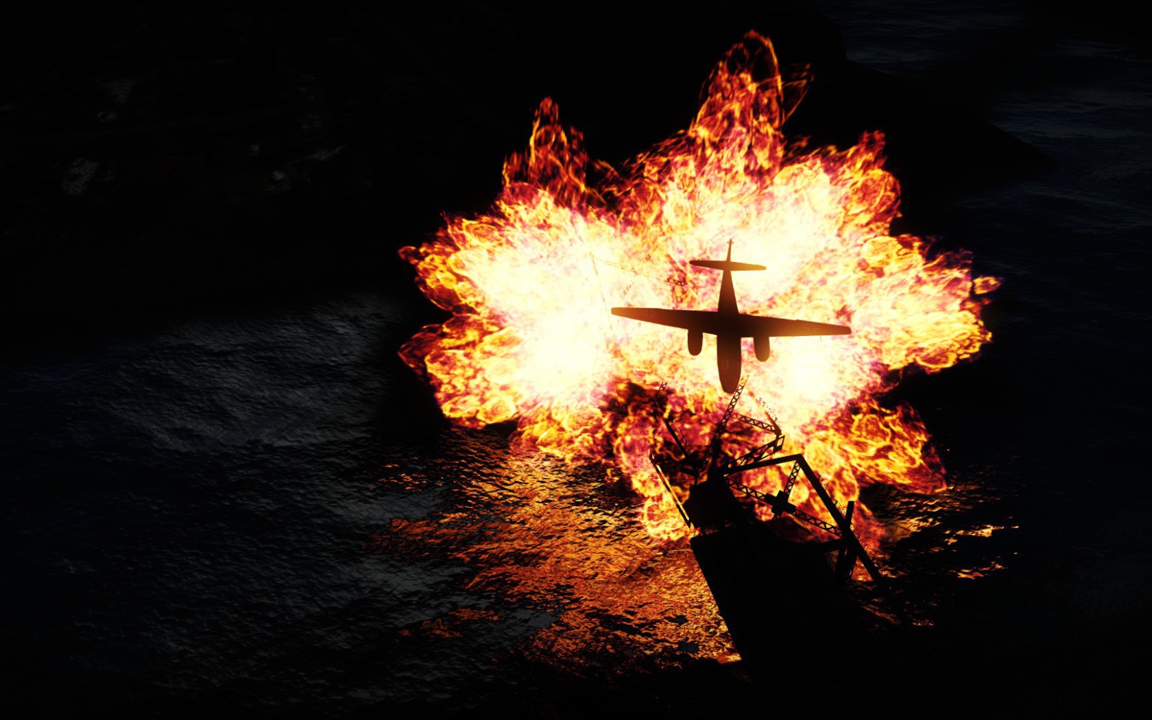 War Thunder самолет горит