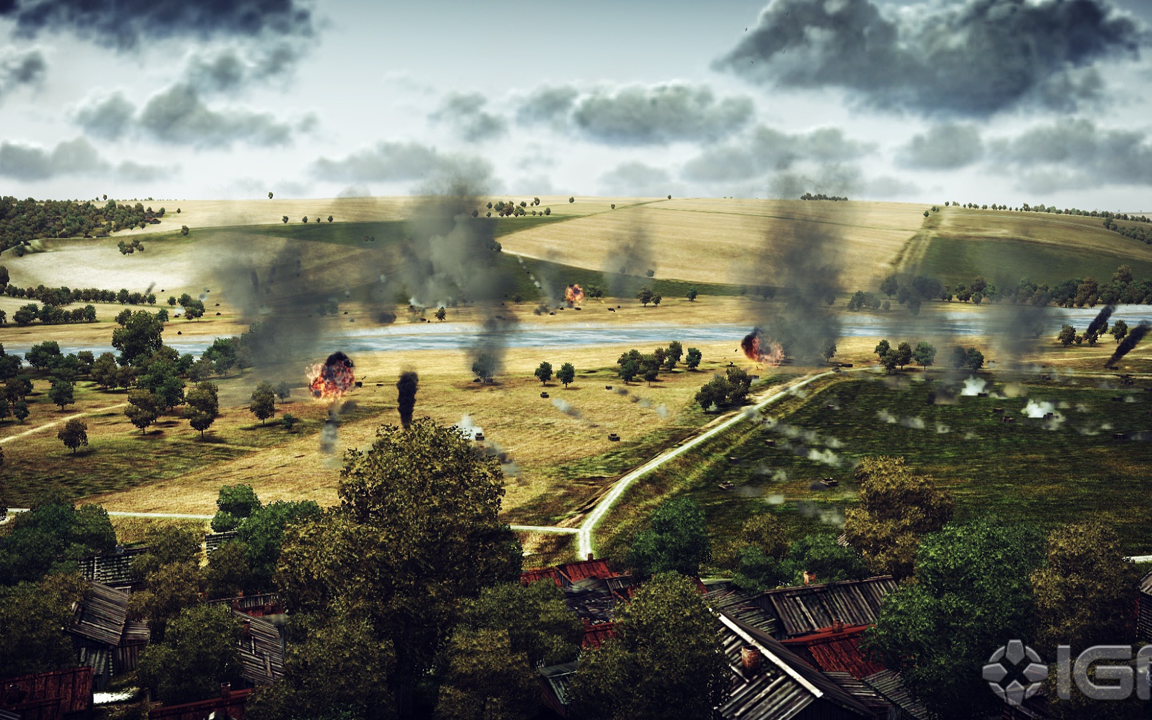 War Thunder пейзаж битвы